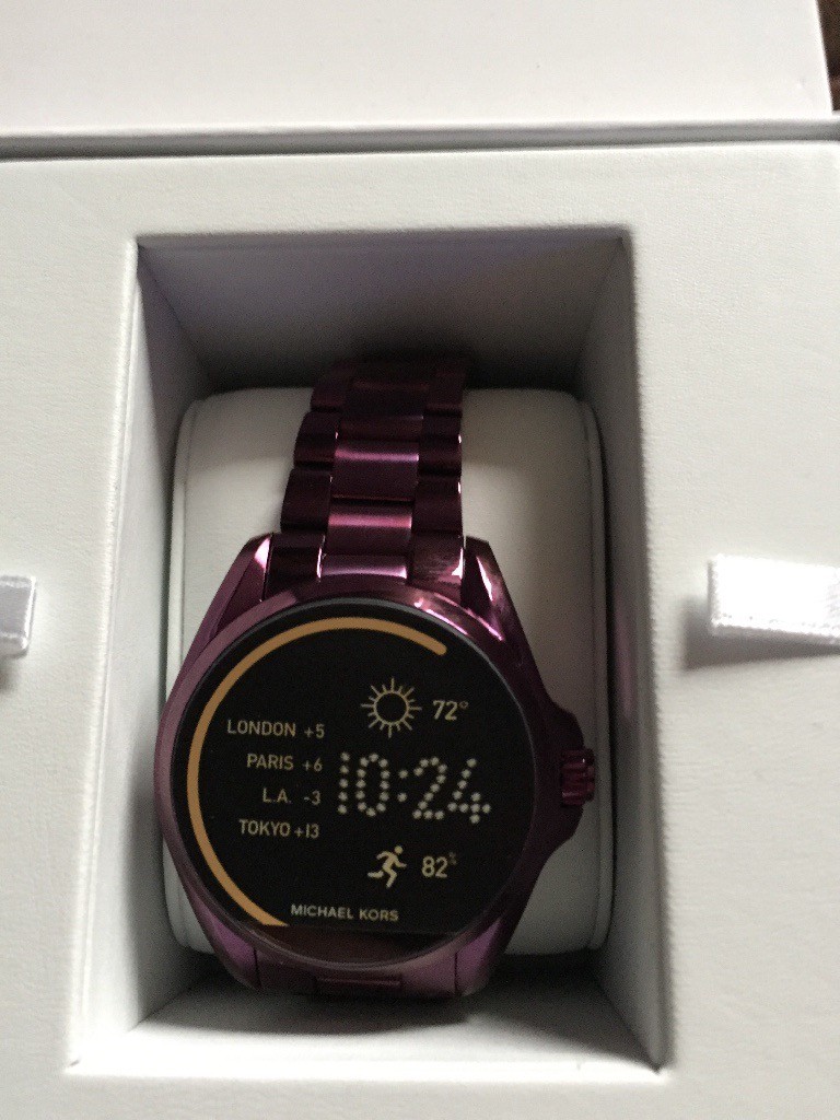 michael kors smartwatch purple